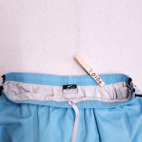 Nike Dri Fit Running Athletic Shorts Womens Size Medium M Blue White Black - Picture 3 of 8